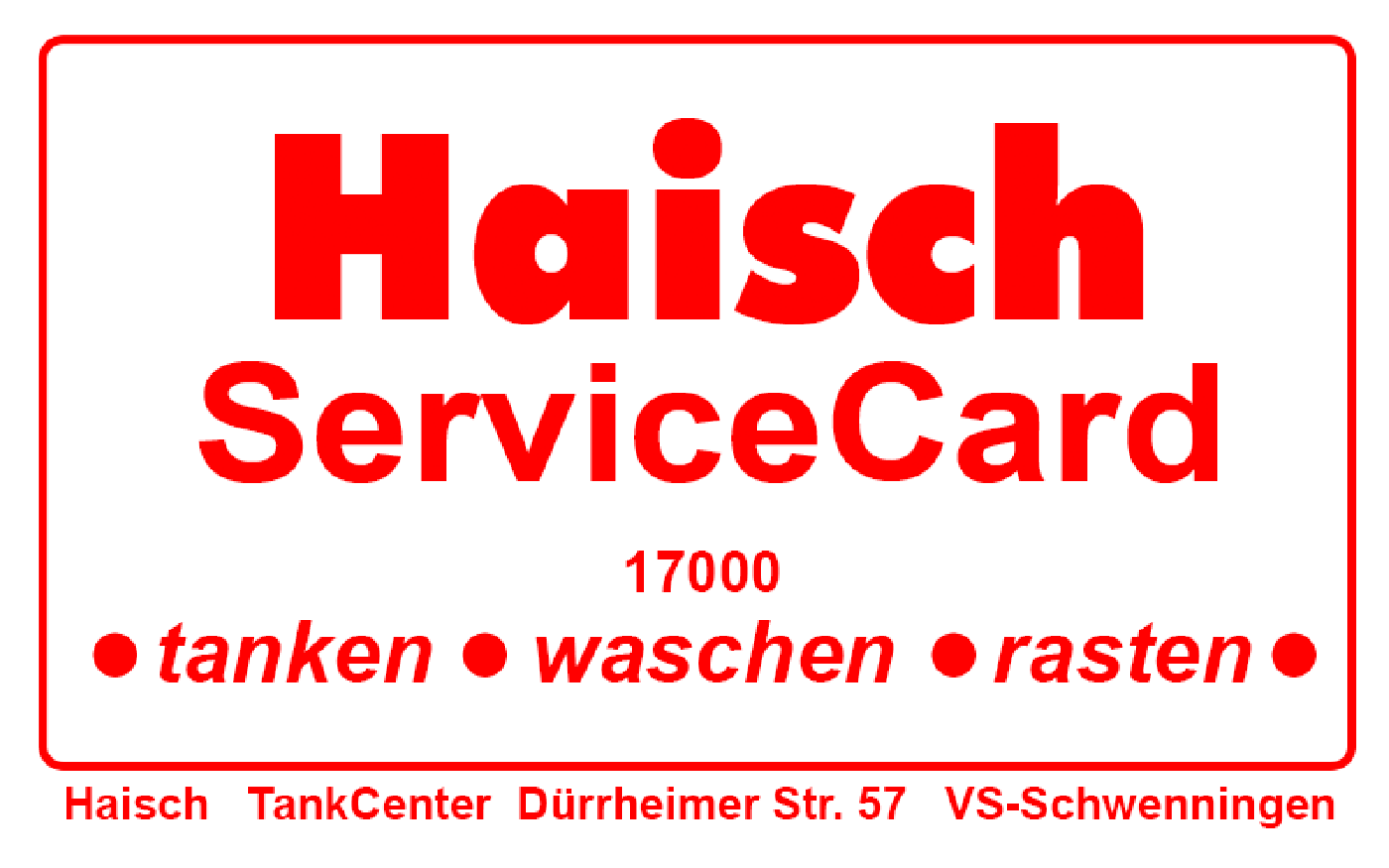 Haisch Service Card